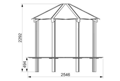 Parasol Bench Playground Equipment