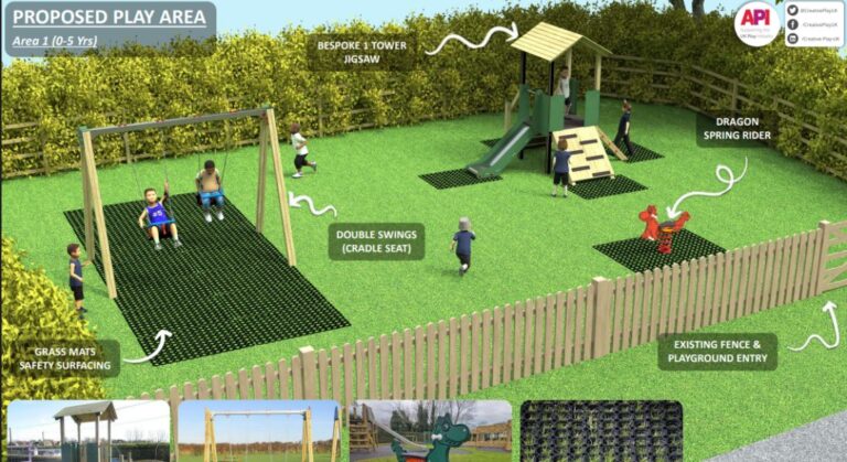 Bespoke tower, cradle spring and spring rider play ground equipment design