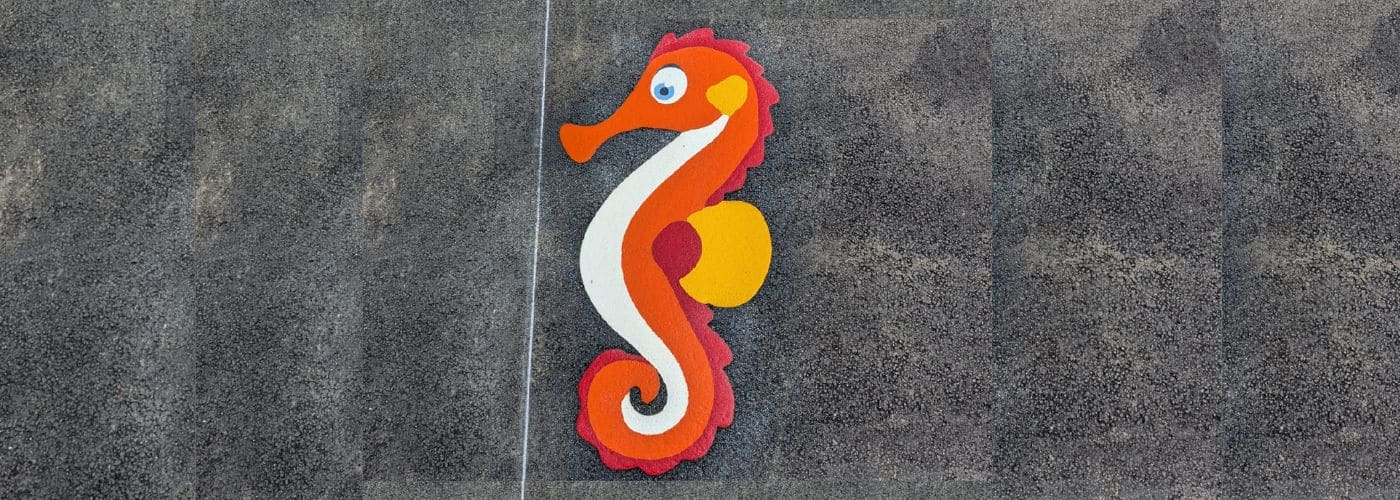 Playground thermo marking characters - seahorse