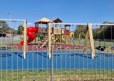S119 Quad swing and S111 basket swing playground equipment