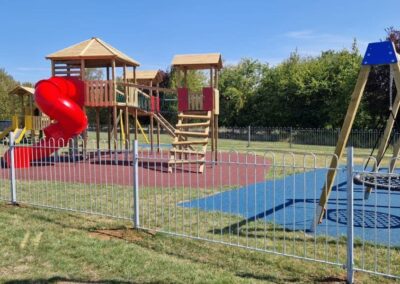 Three tower jigsaw playground equipment