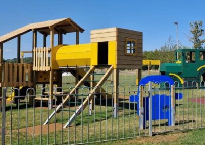 Sherwood ramp and ladder with tractor playground equipment