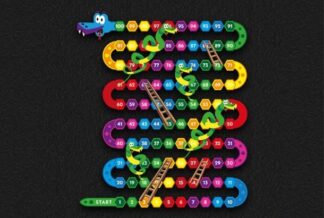 3D 1-100 Snakes & Ladders Thermoplastic Playground Marking