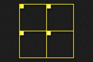 4 Square Game (4m x 4m) Thermoplastic Playground Marking