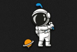 Golf Astronaut 0.12m x 0.8m Thermoplastic Playground Marking