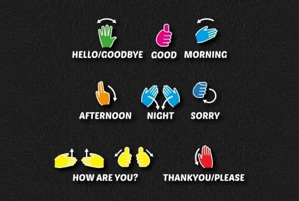 British Sign Language Gestures British Sign Language Gestures Thermoplastic Playground Marking