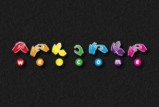 British Sign Language Welcome Thermoplastic Playground Marking