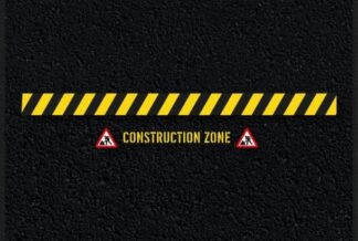 Construction Zone (5m x 1m) Thermoplastic Playground Marking