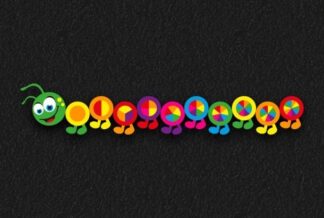 Fraction Caterpillar (5m x 2m) Thermoplastic Playground Marking