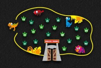Jurassic Phonics Thermoplastic Playground Marking