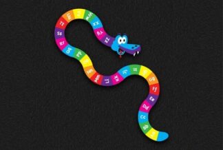 A-Z Snake Upper & Lowercase (3.8m x 3.2m) Thermoplastic Playground Marking
