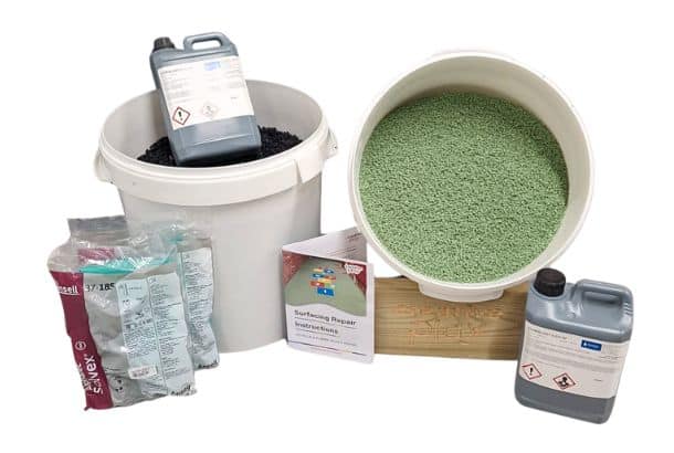 Wetpour Surfacing Repair Complete Kit – Green Wetpour Surfacing Complete Kit - Green - Playground Surfacing Repair Kit