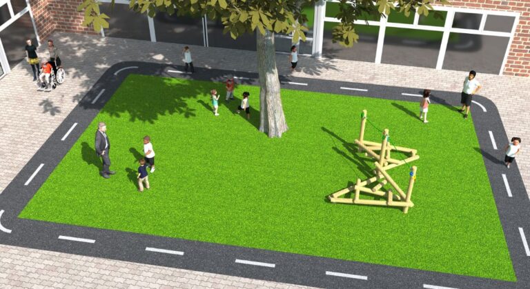 Pictured is Creative Play's design image for Paston Ridings Primary School in Peterborough