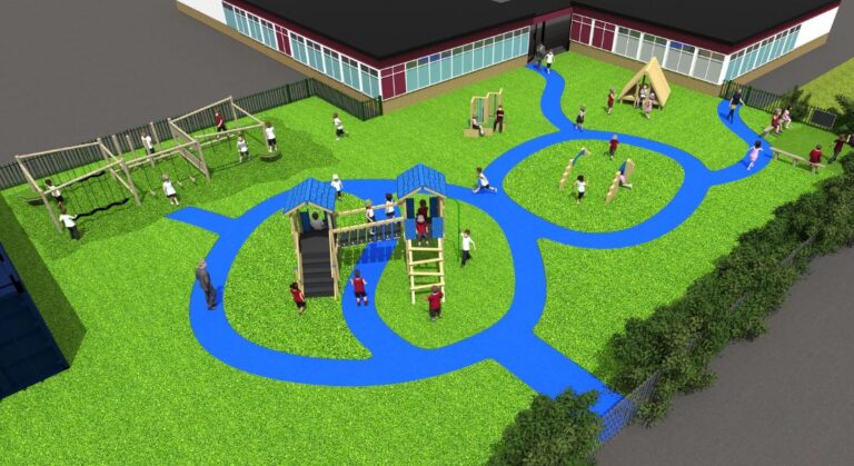 This image shows the design image created by Creative Play for St Peter's Catholic Primary School.