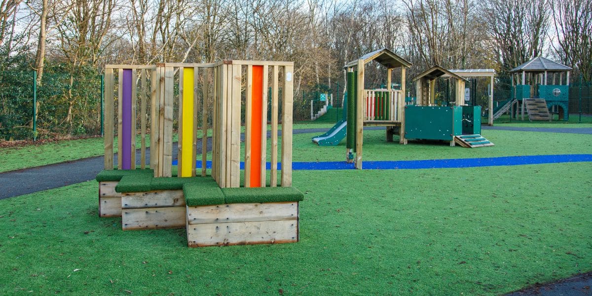 This image depicts Prospect House's Inclusive Playground designed in partnership with the school for Creative Play's new inclusive range.