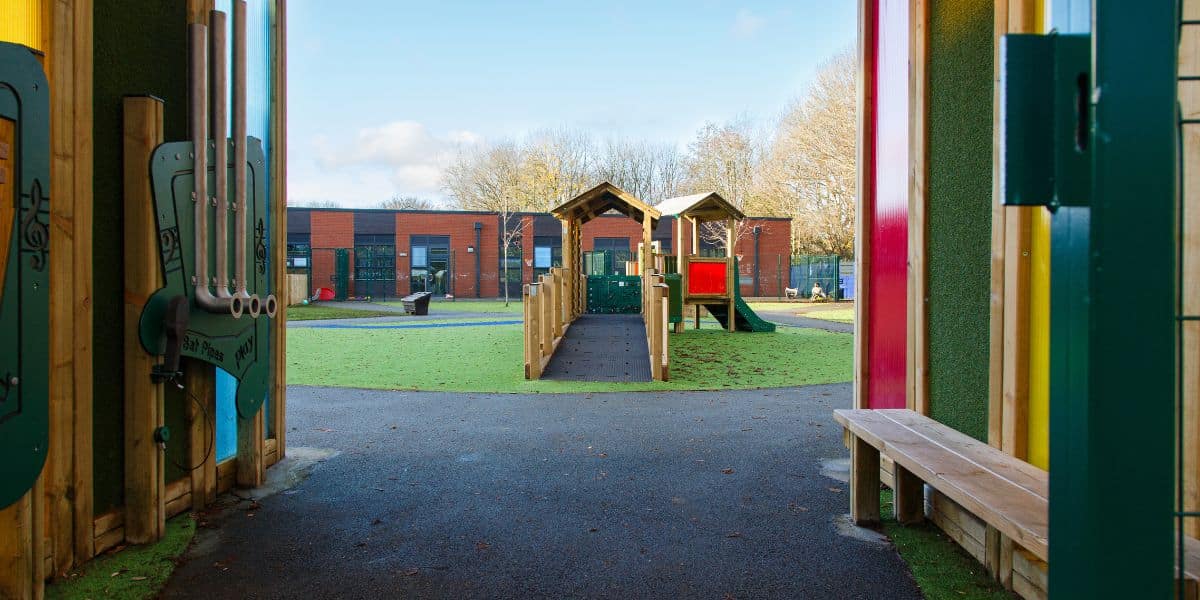 This image depicts Prospect House's Inclusive Playground designed in partnership with the school for Creative Play's new inclusive range.