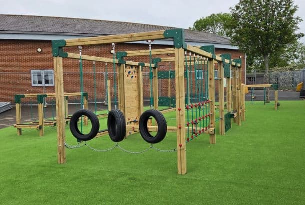 Tay Climbing Frame This Image Shows A Tay Climbing Frame Installed At A School Playground