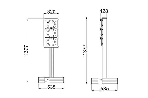 Set of two Playtown Traffic Lights - Image 2