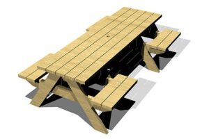 Wheelchair Picnic Table - Umbrella (2.4m)