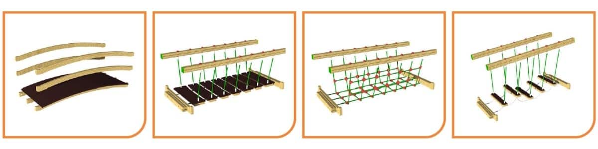 Infographic containing renders of play tower platforms