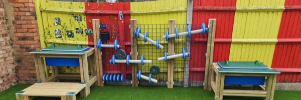 This image is of the playground at Cribs Day Nursery