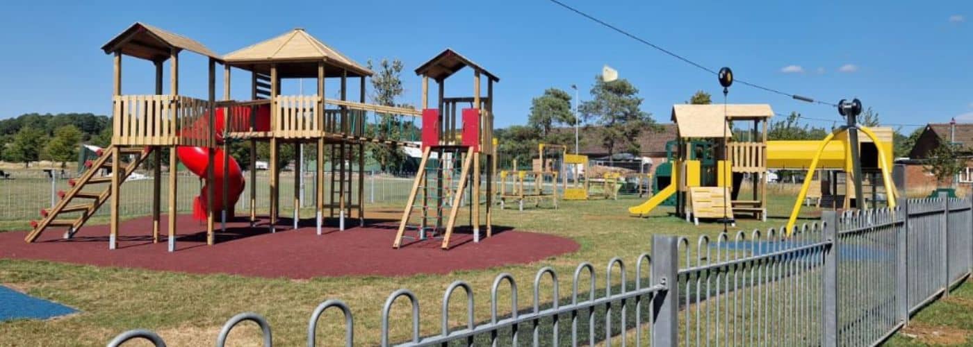 This images shows a local authority/ parish council playground in the UK installed and designed by Creative Play