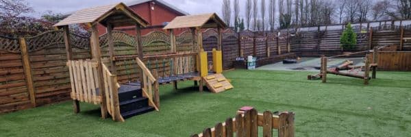 This image is of the playground at Davyhulme Road Nursery School