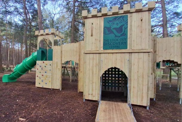 Timber Play Castle in the Woods