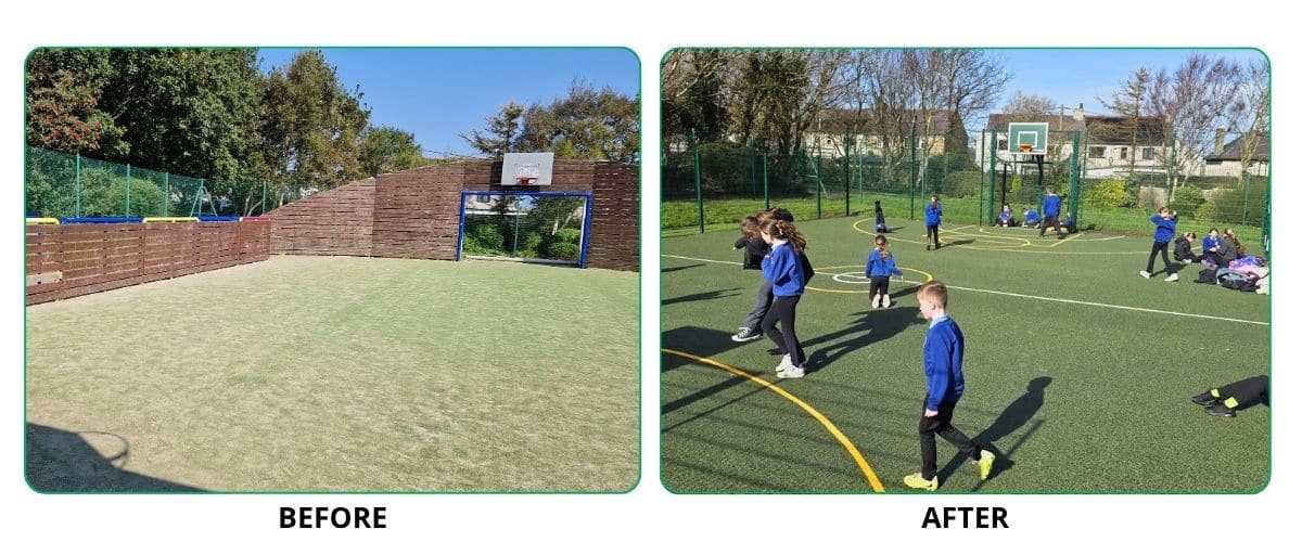 Before And After Images Of Llanbadrig Community Council - Muga Area