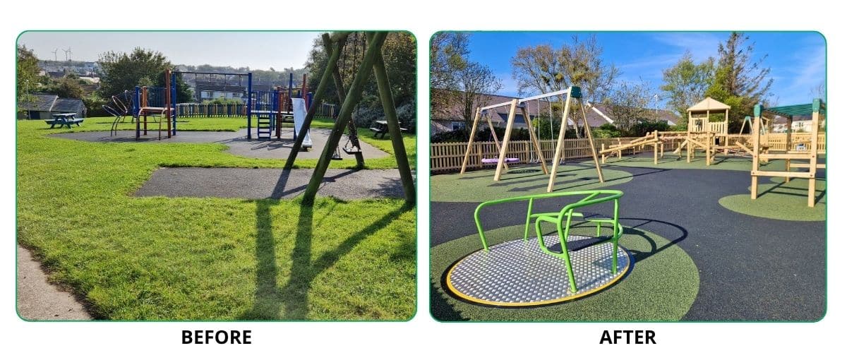 Before And After Images Of Llanbadrig Community Council - Inclusive &Amp; Jigsaw Tower Area