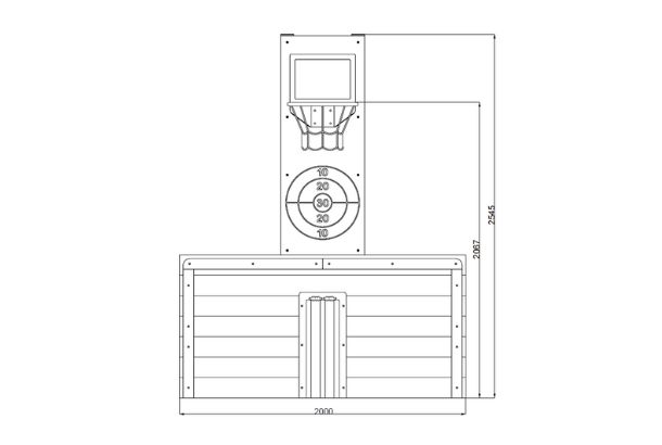 Timber Kick Board inc Basketball & Target - Image 3