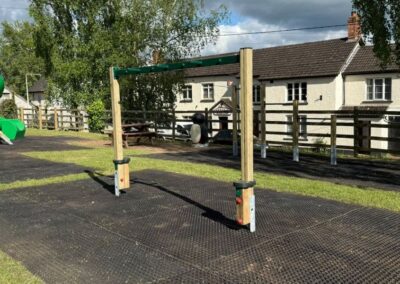 This image shows a climbing bar installed at Uffculme Parish Council in Tiverton