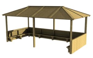 Hipped Roof Shelter w/out Floor (6m x 3m)