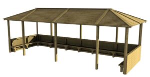 Hipped Roof Shelter w/out Floor (8m x 3m)