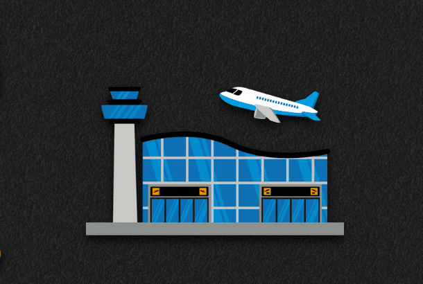 Airport With Plane (2.5m)