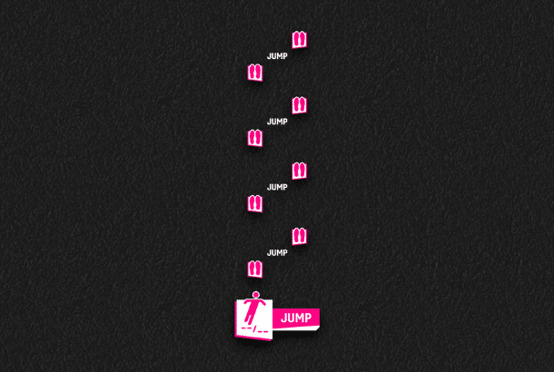 Double Foot Jump Inc Symbol