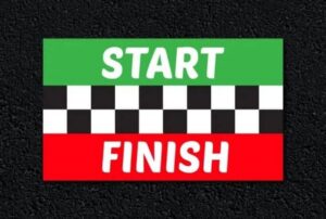 Start/Finish Line Inc Chequered Flag (980mm x 580mm)