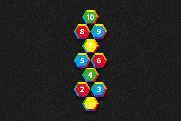 Hexagon Hopscotch
