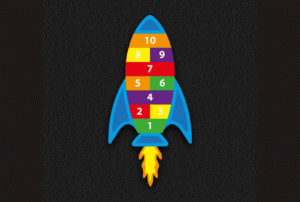 Rocket Hopscotch (3.4m x 1.7m)