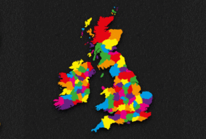 UK Map Counties (4m x 3.2m)