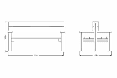 Park Bench Double Sided - Image 3