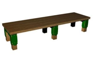 Horizontal Slatted Bench