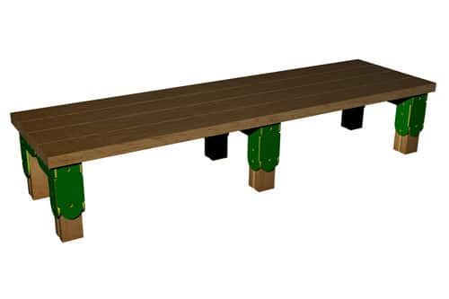 Horizontal Slatted Bench