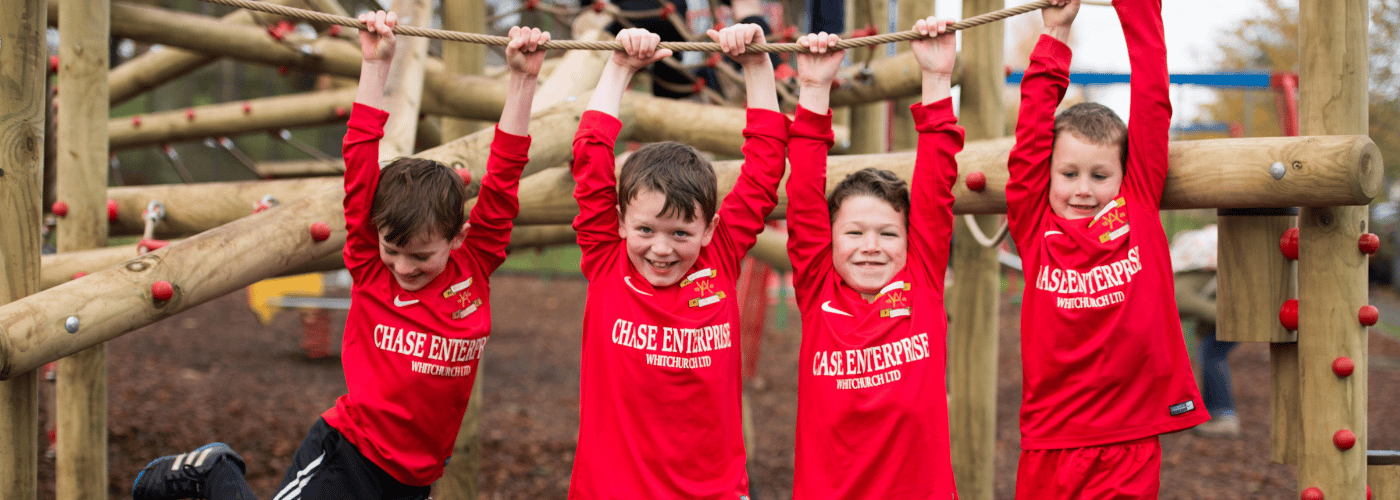 Kids playing on Jungle Climber