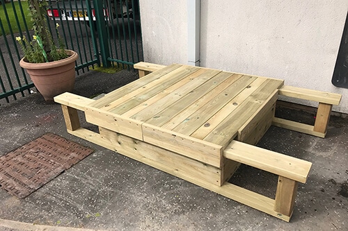 Sliding Lid Sand Pit