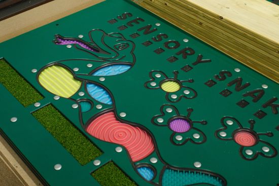 This image shows our sensory snake board 
