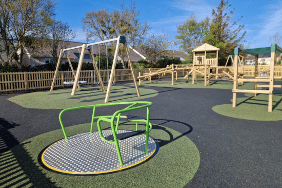 This image shows an inclusive local authority playground