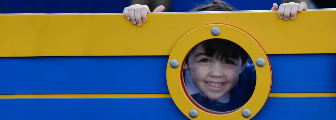 Education Sector Blog - This image shows a child playing with a ship playground equipment