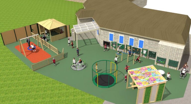 This image shows the design behind the new playground at St George's Primary School
