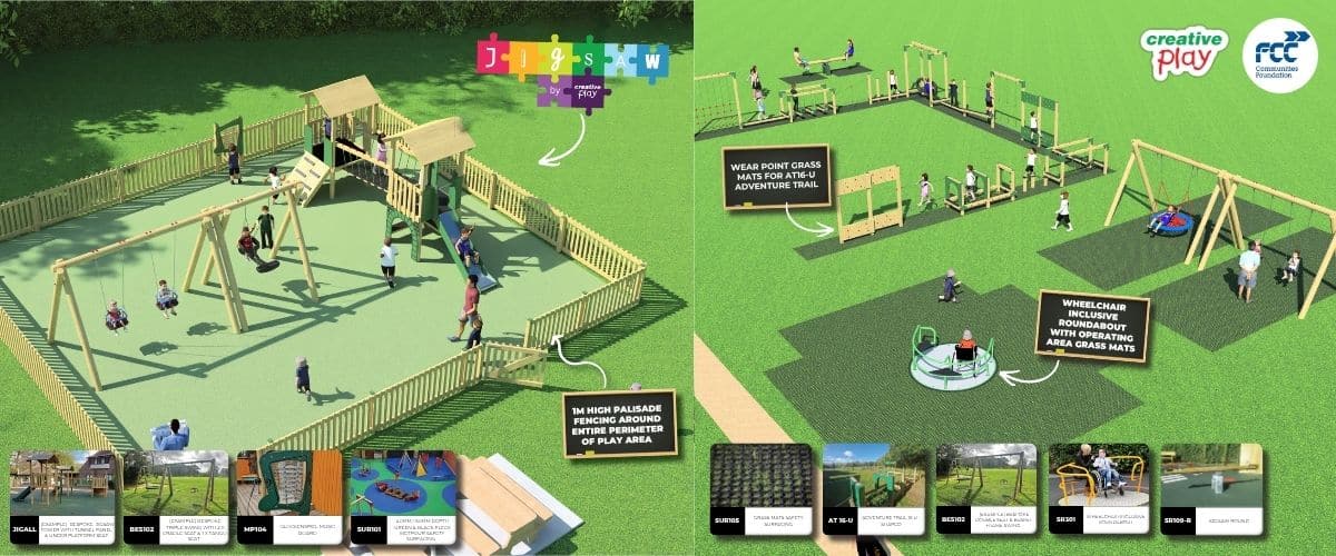 This image shows the design images for the upcoming project at Digby Parish Council